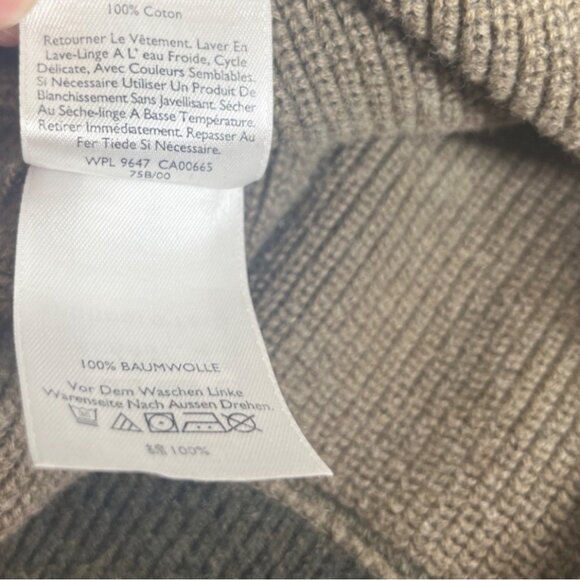 Eddie Bauer Mens Sweater Ribbed Tan Size Large - Picture 8 of 9